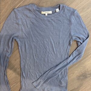 Vince Long Sleeve Tee - Blue/Grey